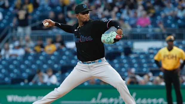 Miami Marlins pitcher Edward Cabrera